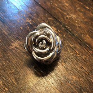 Sterling silver rose ring